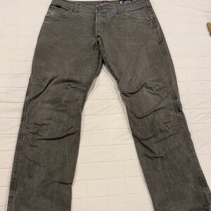 Kuhl Ryder Green/Charcoal Denim Pants, Size 38x34